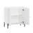 Abbey 32" Modern Accent Cabinet with Adjustable Shelves and Metal Legs in White-1412652219