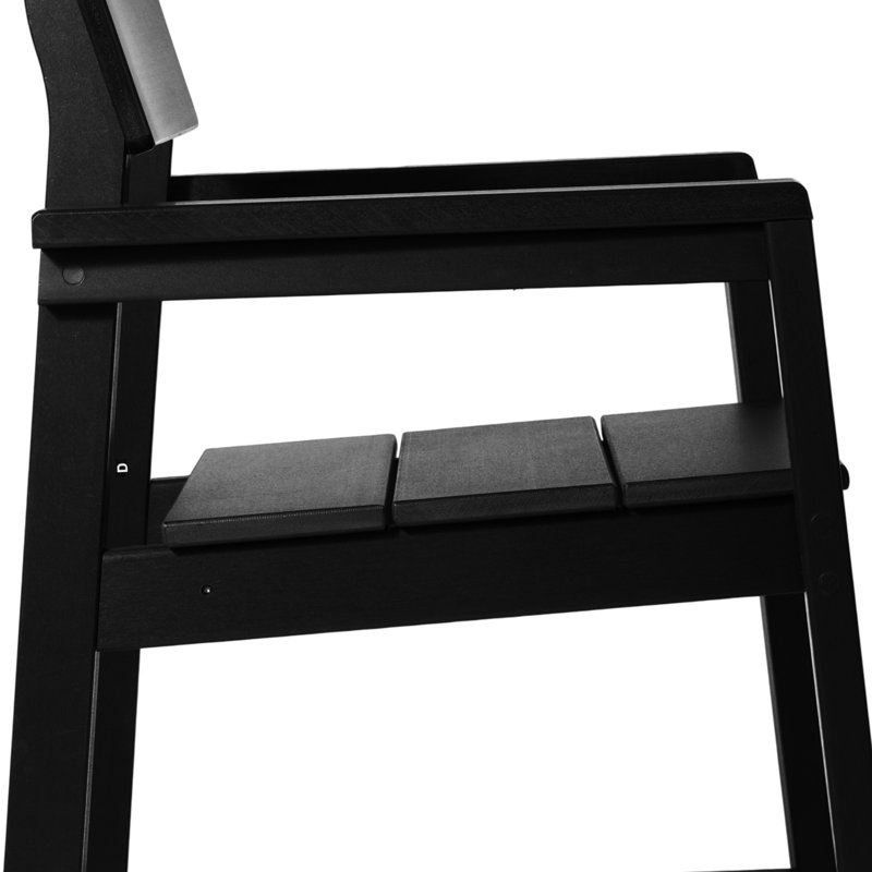 Chaise avec accoudoirs pour l'extérieur , Noir
