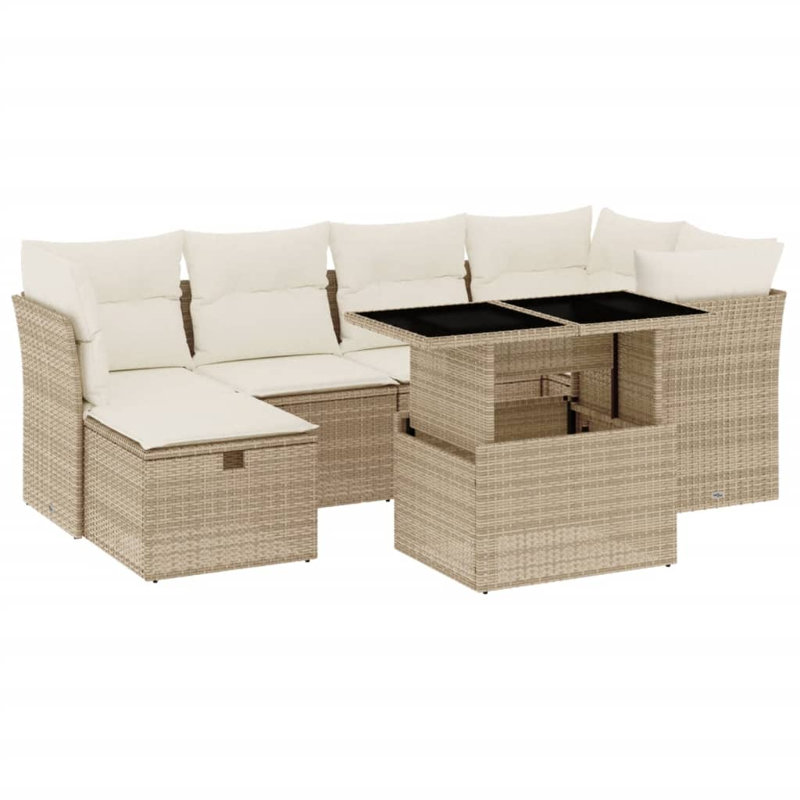 Ensemble de canapé de jardin Vidaxl beige