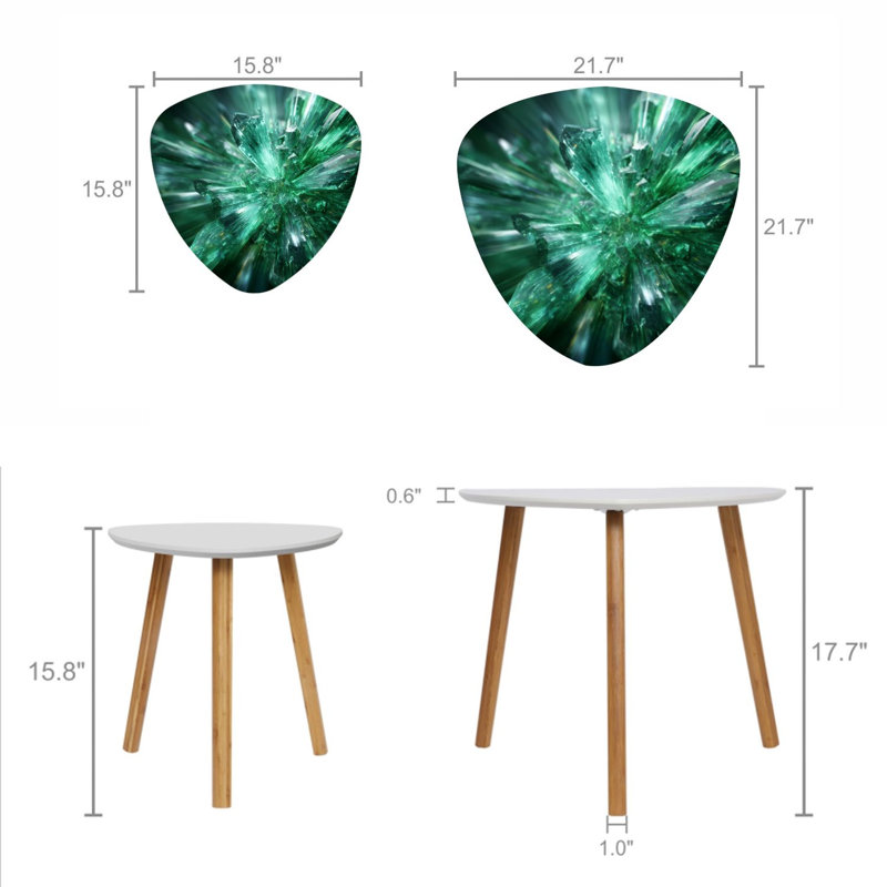 Ensemble de 2 tables basses gigognes Triangle