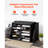 Literature Organizer, 12 Compartments Office Mailbox with Side Vertical Storage, Wooden Mailbox Sorter Made of Particle Board, Countertop Office Home  Organizer for File, Document, Paper, Black