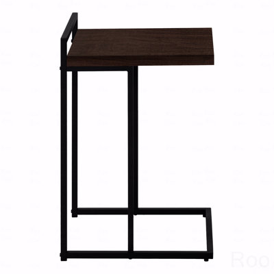Accent Table, C-Shaped, End, Side, Snack, Laminate, Metal, Contemporary, Modern