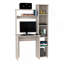 Bureau Logan, cinq casiers, finition gris clair-1290357803