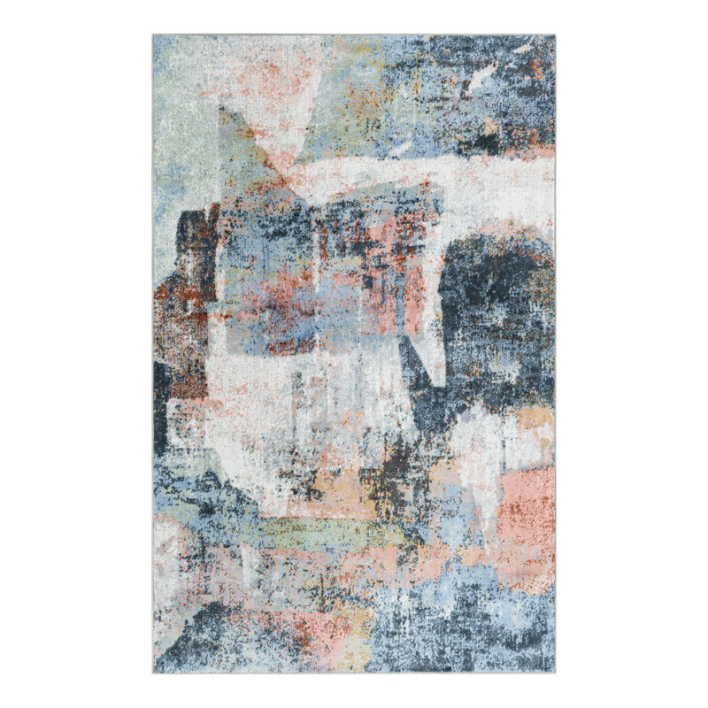 Hankinson Abstract Indoor Rug, Rectangle 5'3" x 8'