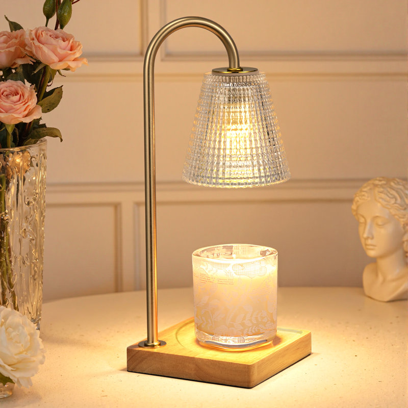 12'' Flameless Candle Warmer Lamp with Timer Dimmer, Heart-warming Gift to Family