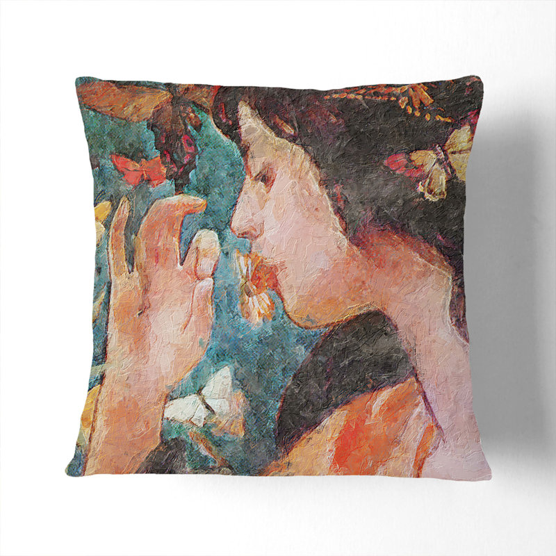 Butterflies Square Throw Cushion, 55cm H x 55cm W x 20cm D