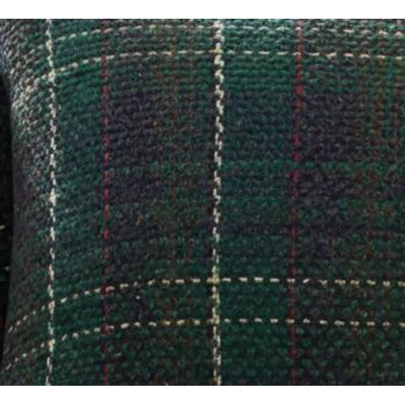Green Plaid Knit Pillowcase Two-piece Set, 20x20 Inches, Christmas Farmhouse Style, Comfortable And Durable, Universal Decorative Cushion Cover For Sofa Beds.