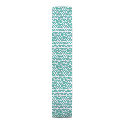 Scallop Gray Table Runner