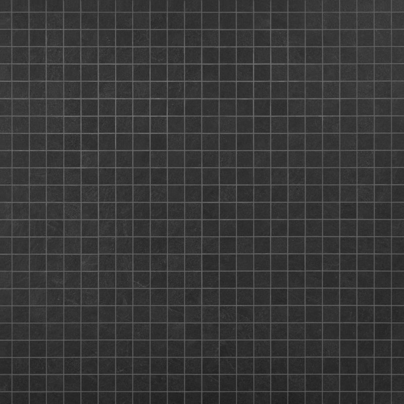 Era 12x12 Matte Textured Limestone Look Porcelain Mosaic Tile, Charcoal Black