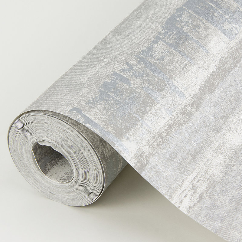 33' L x 20.9" W Wallpaper Roll, Light Grey