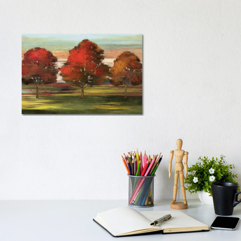 Trees In Motion by Allison Pearce - Wrapped Canvas Painting, 20.32 cm H x 30.48 cm W x 1.91 cm D