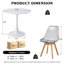 Ensemble de salle à manger moderne 5 pièces, table tulipe ronde blanche 31,5 po avec 4 chaises en acrylique gris clair-250574048-250574049