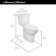 Toilette allongée deux pièces Cadet (éconergétique) 1,28 GPF (siège non inclus)
