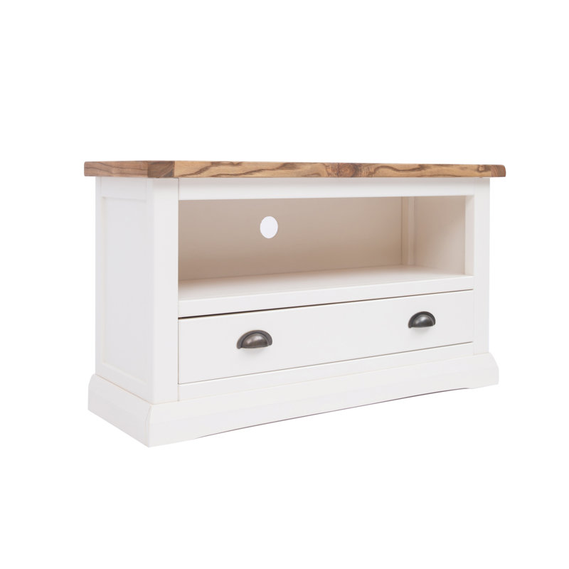 Able TV Stand for TVs up to 48", White/Brown/Grey