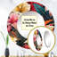 Motif botanique tropical moderne - miroir mural unique botanique, miroir rond bohème, impression d'art en métal-99625607