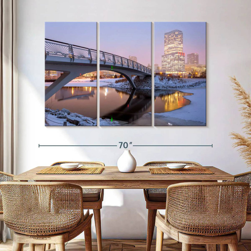 Syd Milwaukee Winter Reflections, 24" H x 38" W