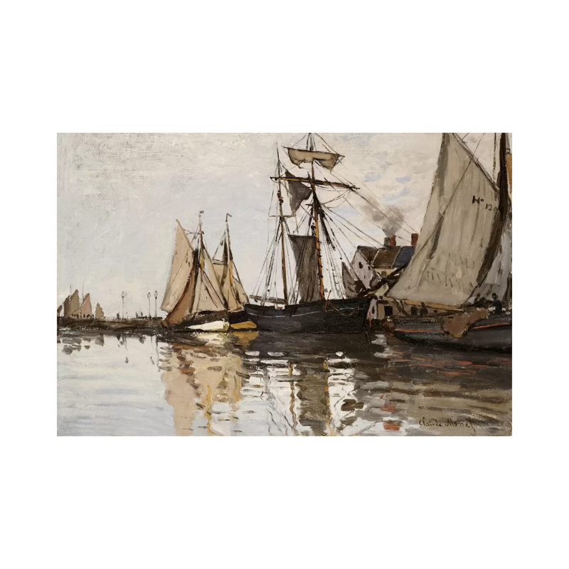 Le port de Honfleur, vers 1865 - Giclée sur toile tendue avec châssis, H 12 po x l 18 po