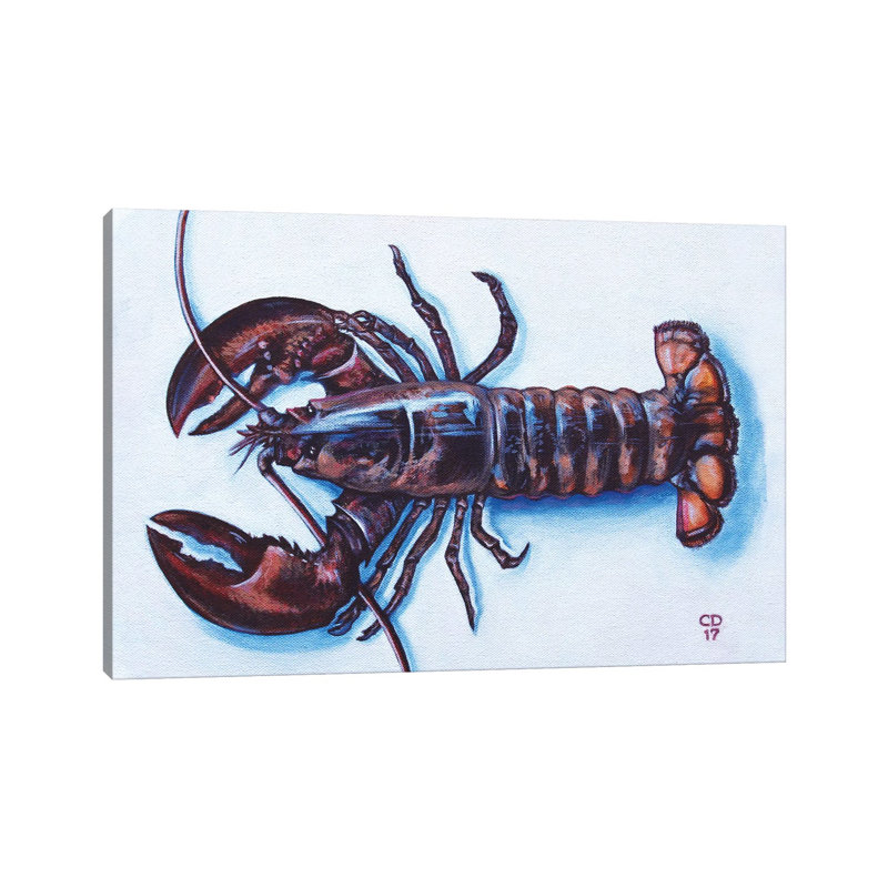 Larry The Lobster by Cyndi Dodes - Wrapped Canvas Gallery-Wrapped Canvas Giclée, 101.6 cm H x 66.04 cm W x 1.91 cm D