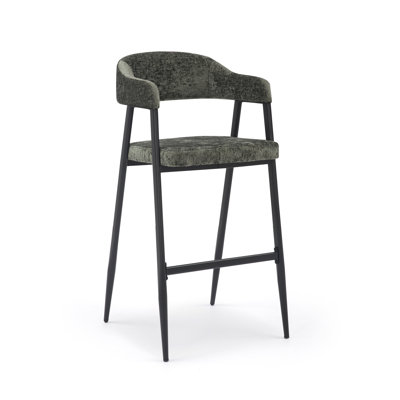Munsley Upholstered Counter Stool with Metal Frame