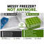 2 Pack Silicone Ice Cube Trays with Lids, Spill-Proof Stackable Freezer Design, Sturdy Reusable Ice Trays, 20 Cubes Per Tray, Honey Shade