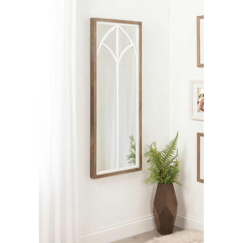Miroir mural Gothard 19 x 47 brun rustique