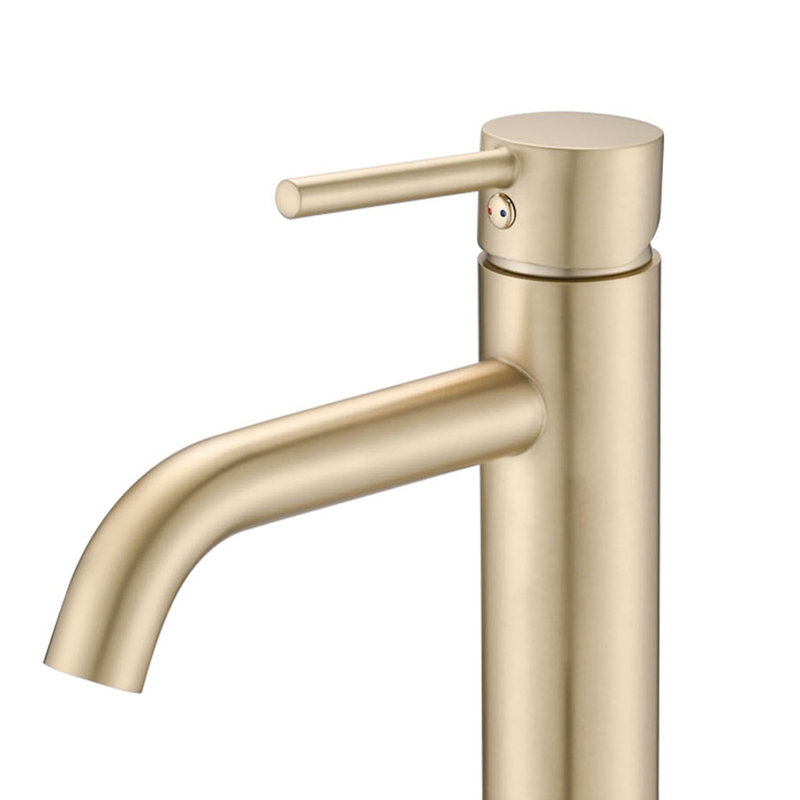 Robinet pour salle de bain à poignée simple Topcraft, Or brossé