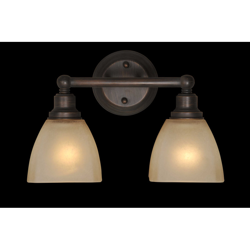 Éclairage pour meuble-lavabo 2 lumières Codespoti, Bronze, Ambre