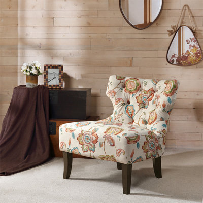 Fauteuil de chambre rembourré Tansley, fauteuil de lecture, fauteuil d'appoint avec pieds en bois de bouleau