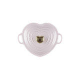 Le Creuset Cast Iron Traditional Heart Dish 1.25 Qt Peche Light Gold Heart Knob