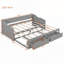 Lit de jour en bois robuste avec lit gigogne et rangement, canapé-lit extensible pour une utilisation polyvalente et peu encombrante-490492165