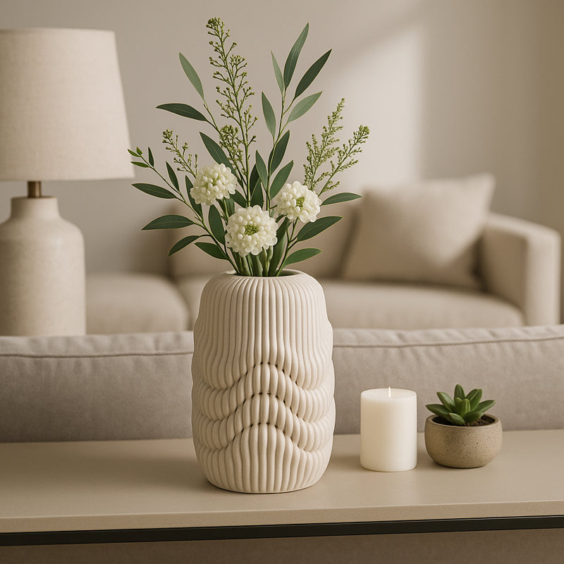 Alaina Handmade Table Vase, 12" H x 8" W x 8" D