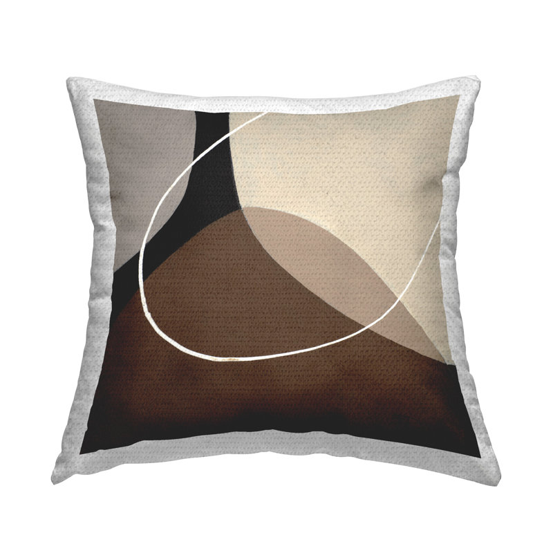 Coussin décoratif d'extérieur à imprimé abstrait Minimal Project par Patricia Pinto