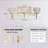 17" Modern Style Crystal For Bathroom Use Vanity Light Fixture Fixture, 3-Light Configuration Golden Wall Sconce With Clear Glass Material Shade, Elegant Wall Mount Lighting-1954593323