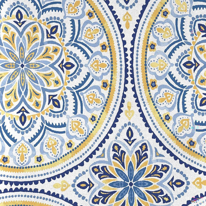 16" x 16" Outdoor Throw Pillow (Set of 2), White/Blue/Yellow