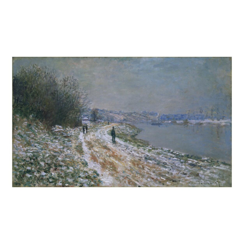 Chemin de halage à Argenteuil par Claude Monet - Estampe numérique, H 16 po x l 20 po