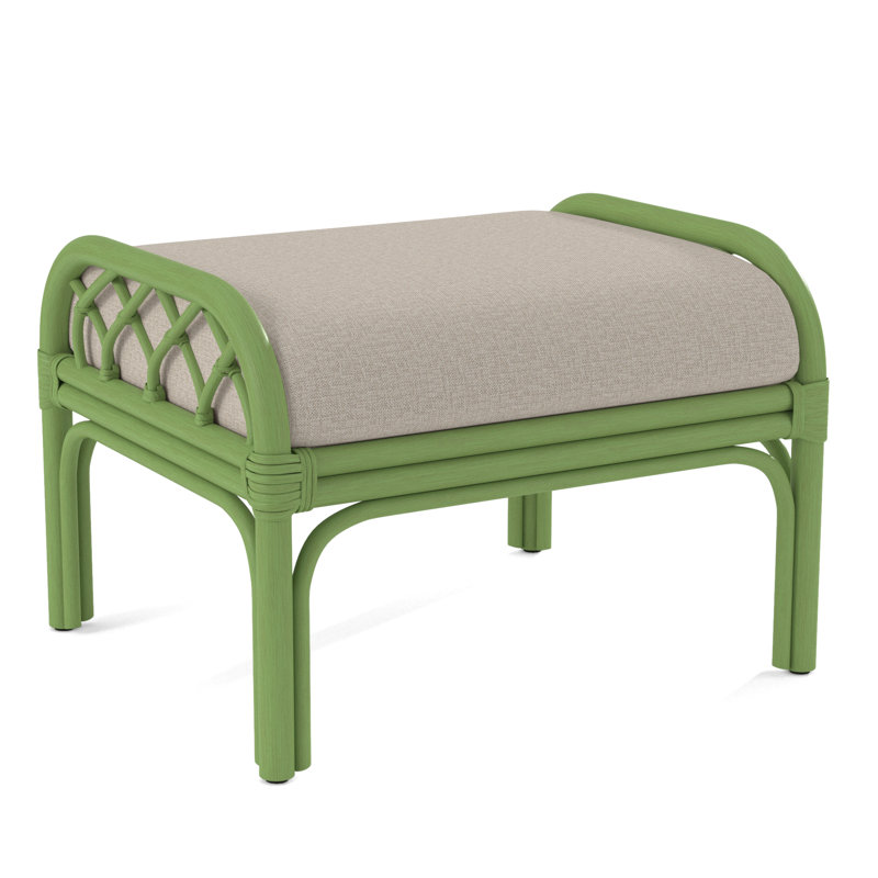 Edgewater Ottoman, Beige Performance Fabric; 0851-73, Coffee
