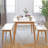 Rowley 4 - Person Rubberwood Solid Wood Modern Dining Table Set-93524562