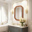 Miroir de coin décoratif en bois massif-15438093-15438092