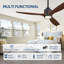 Ventilateurs de plafond 48 po avec éclairage à DEL, ventilateur de plafond imperméable avec télécommande, 3 pales en ABS-791510398-791510387
