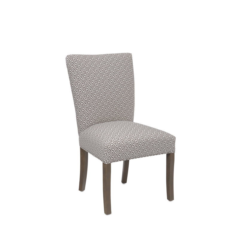 18'' H Upholstered Parsons Chair, Cream/Taupe, Pebble
