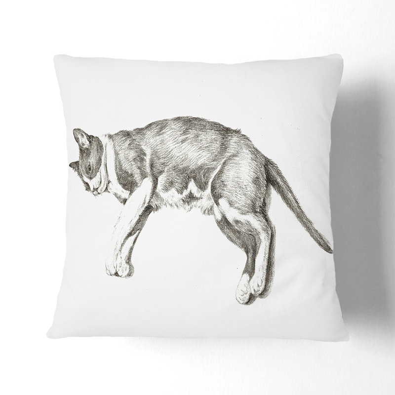 Square Throw Cushion, 40cm H x 40cm W x 15cm D, Black