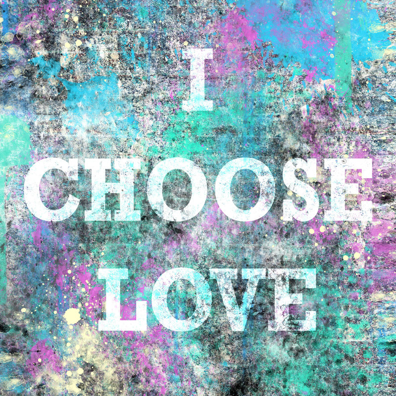 «Hergen Amy Smith I Choice Love» par Amy Smith, reproduction sur toile tendue, H 12 po x l 12 po, Cadre photo noyer, Oui