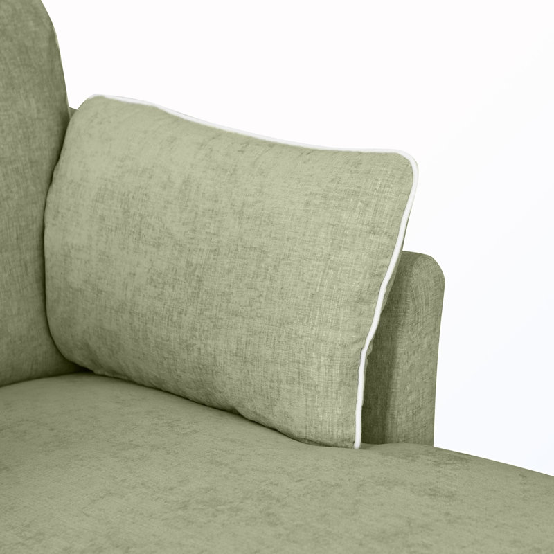 Chaise longue avec coussins, Vert