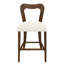 Ensemble de 2 tabourets de comptoir sans accoudoirs (noyer + beige)-2085322842-2085322844