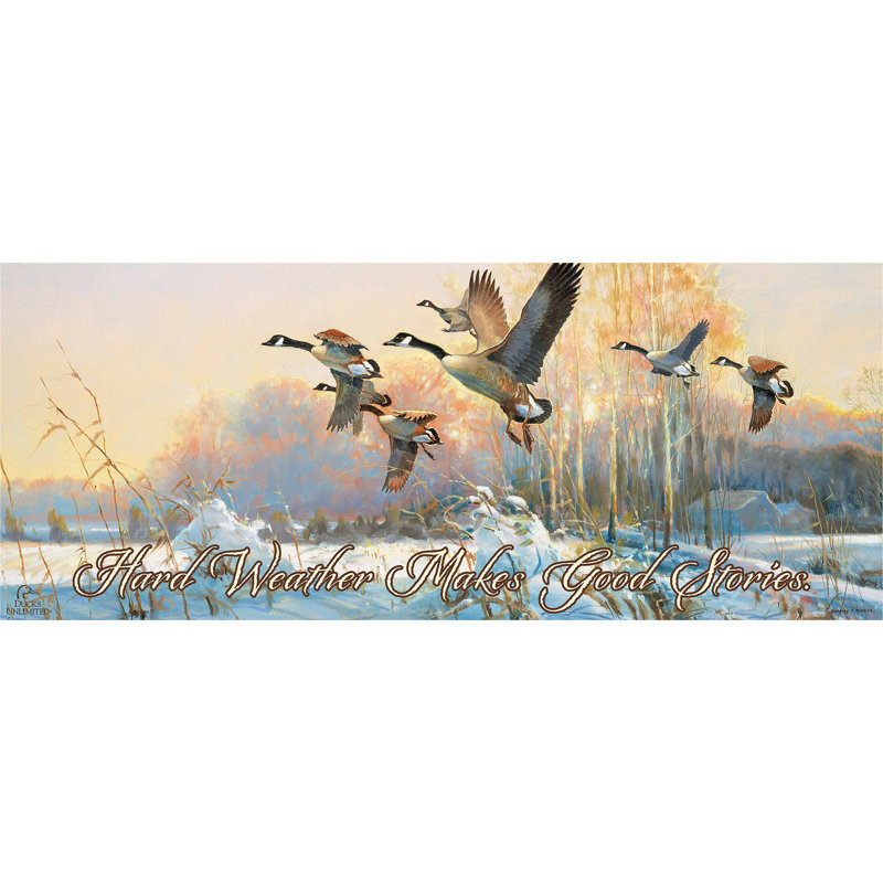 Départ tardif, panneau 30 x 76 cm, les intempéries rendent bon
