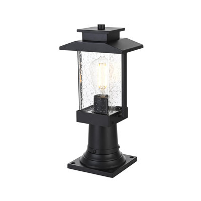 Lampadaire d'extérieur noir de 7 pouces Nowlin
