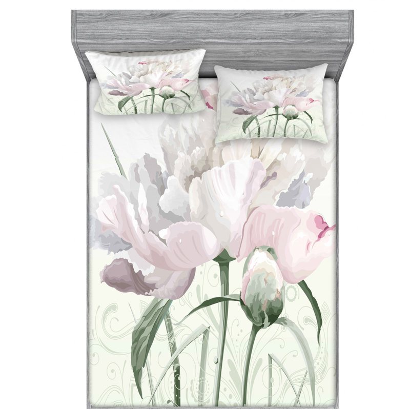 Microfiber Floral Sheet Set