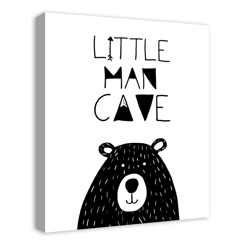 « little man cave », art encadré Spoffo, Toile tendue, H 24 po x l 20 po x P 1,25 po