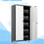 Armoire en métal robuste verrouillable avec 4 tablettes réglables - Rangement à usage domestique pour le garage et le bureau