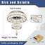 Lustre moderne en cristal 16 po